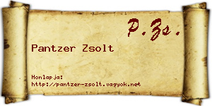 Pantzer Zsolt névjegykártya